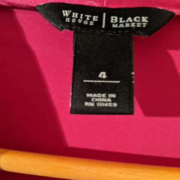 Pink silk blouse button front long sleeve - Picture 2 of 5